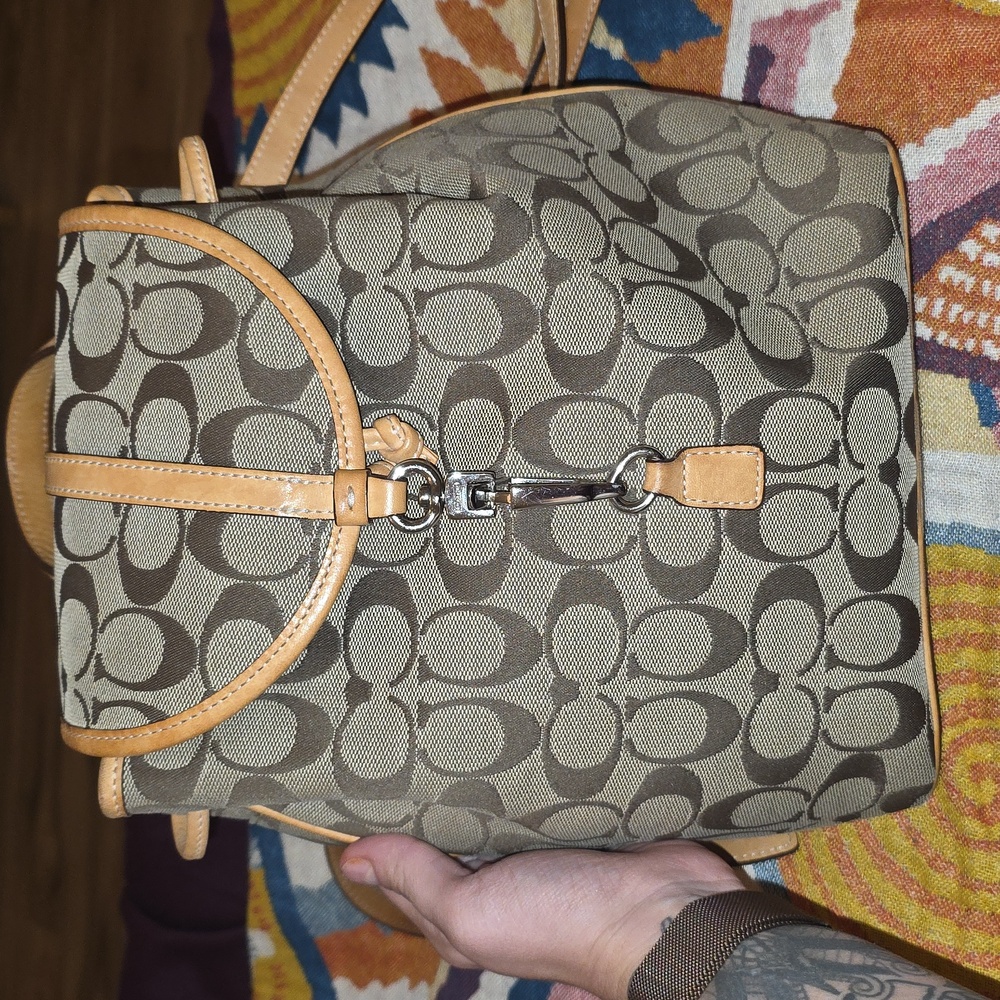 Signature Brown Tan Backpack